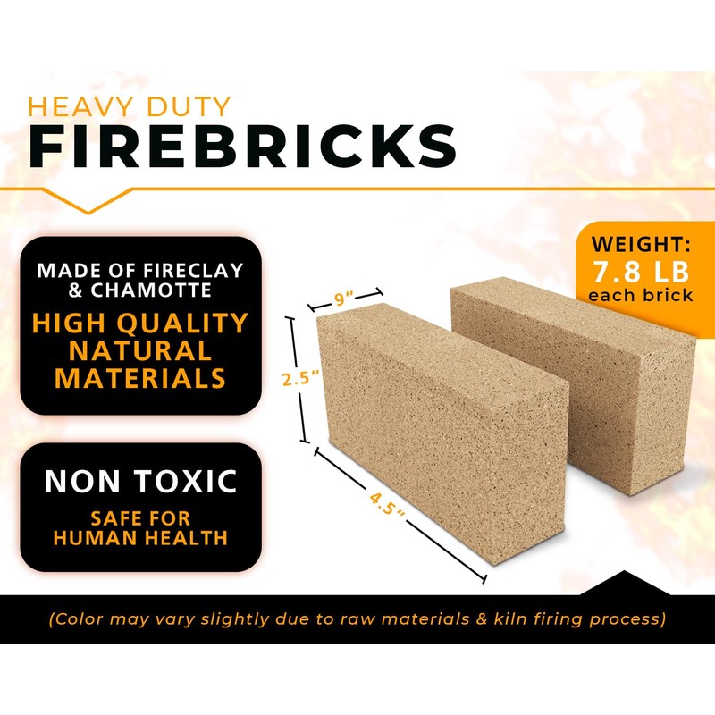GIRtech Heavy Duty Refractory Fire Bricks for Forge 3200F -