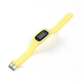 Yellow Band Smart Automatic Pedometer Watch for Walking Calories