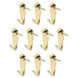 sourcing map Picture Hangers Pack of 10 Picture Frames Hanging Hooks Set with Nails Holds 20 lbs