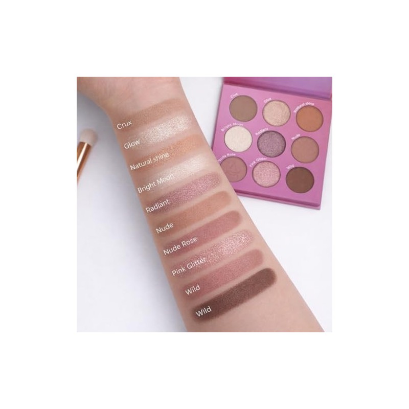 Lunari Paleta de Sombras para Ojos Enchanted Rose, Verstil, Multicolor