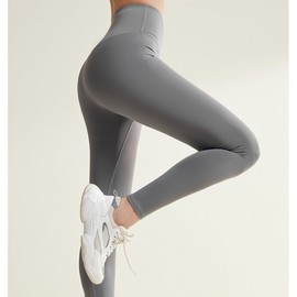 2025 Spring/Autumn Seamless Peach Butt-Lifting Yoga Jogger Pants High-Waist M/Gray Lake Blue 5ea