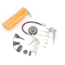 Compressor Accessory Kit - Digital Tire Pressure Gauge with Inflator, Blow Gun and Air Hose for Truck/Car/SUV/RV/Motorcycles/Bicycles/Balls/Mattresses etc.