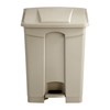 Safco Step On Plastic Trash Can with Foot Pedal, 17