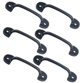6Pcs Black Vintage Drawer Handles Zinc Alloy Knobs Cupboard Pulls Handle for Dresser Drawer Cabinet (Small Size)