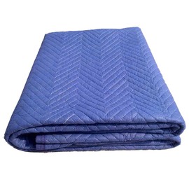 Mytee Products 2 Pack 80" x 72" Moving Blankets (60 lb/dz Weight) - Blue Non-Woven Polyester Furniture Moving Pads for Protection in Moving or Storage