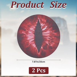 CRASPIRE Beast Eyes Headlight Decals Red 3D Stereo Eyes Headlight Decal Stickers Eye Decals Eye PVC Headlight Stickers for Truck Car Body Window Bumper Decoration