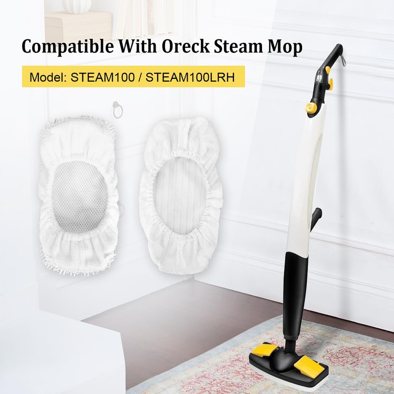 Microfiber Steam Mop Pads Replacement Compatible with Oreck Steam Mop