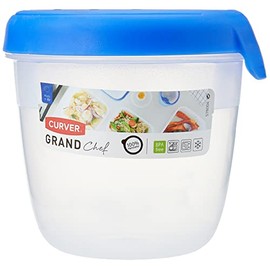 Curver Food Container Round 0,4l in Transparent/Blue, 15 x 10 x 9 cm