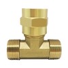 Joywayus 3/4 Inch NPT Brass Pipe Fitting Barstock Tee 3