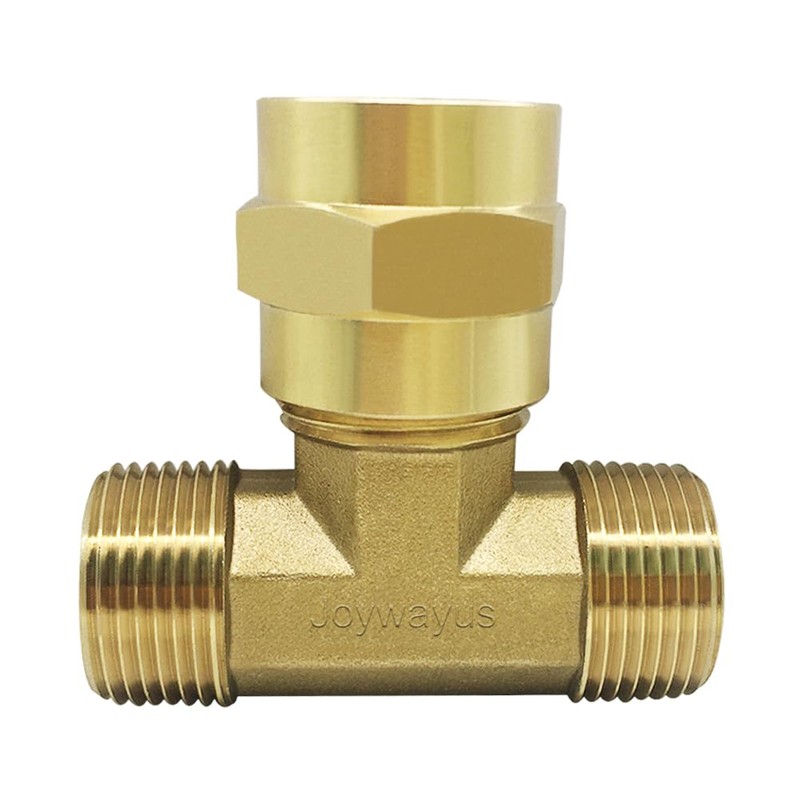 Joywayus 3/4 Inch NPT Brass Pipe Fitting Barstock Tee 3
