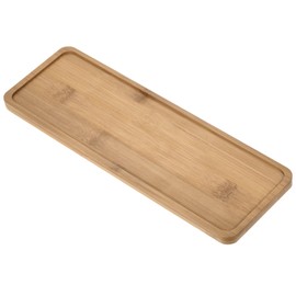 M METERXITY 2 Pack Planter Saucers - Bamboo Rectangular Flower Pot Drip Trays Use Outdoor/Garden (28 x 9.5 cm)