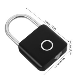 TOVINANNA Zinc Alloy Fingerprint Lock for Luggage Weatherproof Padlock for Cabinets and Quick Access Biometric Security for Travel Office and Outdoor Use