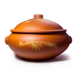 Casserole Steam Pot Unglazed Clay Saucepan Ceramic Stockpots Cooker Crock for Stew Chicken Soup Vegetables Corn Fitness Food