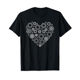 Cog Wheel or Gear Heart T-Shirt