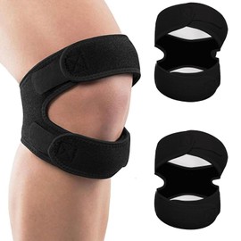 Rodilleras Deportivas Ligeras y Ajustables, Soportes Estabilizadores de Rodilla para Hombres y Mujeres con Piernas Débiles, para Protección y Potencia Adicionales