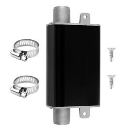 MaxEarn 24 mm Exhaust Hose Silencer, Black Stainless Steel Auxiliary Heater, Exhaust Silencer, Universal Parking Heating Exhaust Silencer for Car Exhaust Systems, Diesel Heating