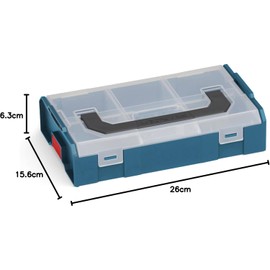 Bosch Sortimo L-BOXX Mini Tool Box Set of 3 in Professional Blue with Transparent Lid Assortment Box Screws and Dowels Premium Sorting Boxes for Small Parts