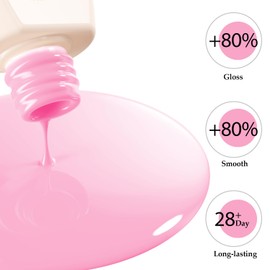 OPUIU Light Pink Gel Nail Polish 1 PCS Pink Gel Polish Cured Under UV LED Light Soak Off