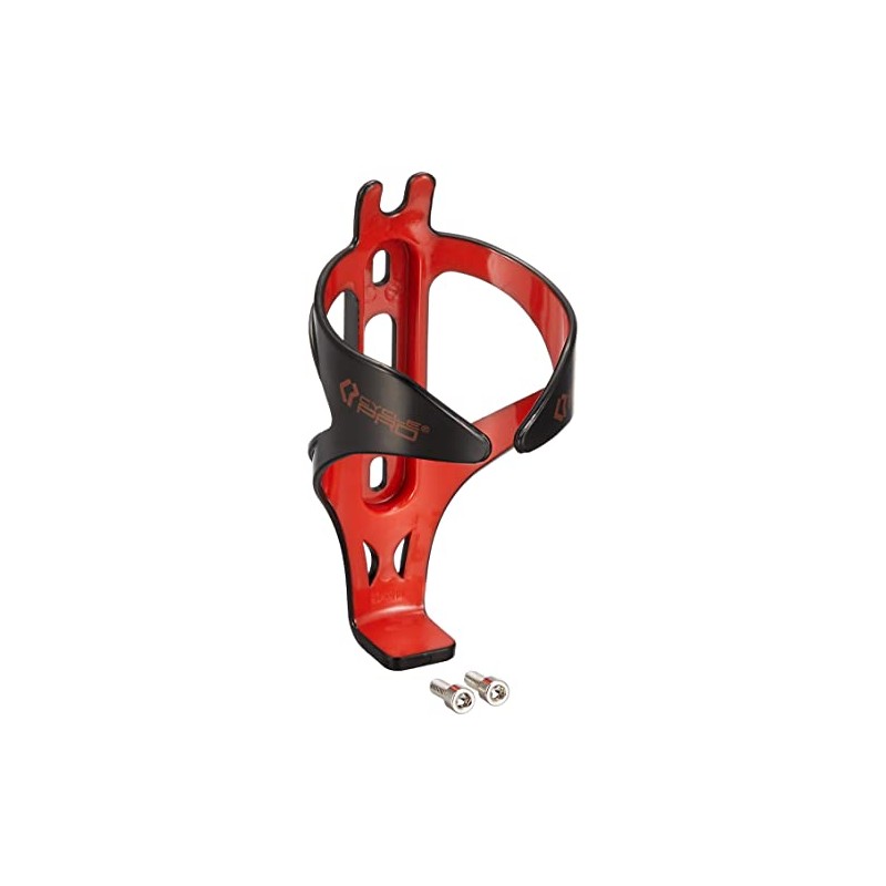 CYCLE PRO CP-BC1460P2 Resin Bottle Cage, Black/Red, 1.3 oz (38