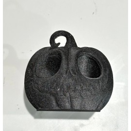 Full Pumpkin Jack Skeleton in 3D Chrome with Black - 2 inch Trail Hitch Cover  -