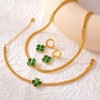 Niaspi Four Leaf Clover Bracelet for Women 18K Gold Plated