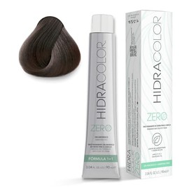HIDRACOLOR - Tinte Permanente para Cabello Zero Color 3 Castaño Oscuro 90ml, sin Amoniáco, Cubre Canas, con Miel y Aloe Vera, Gran Duración y Humectación, Coloración Cabello, Aporta Sedosidad y Brillo