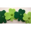Fab Felt Crafts 6 Green Shamrock Embellishments, Ready to Use