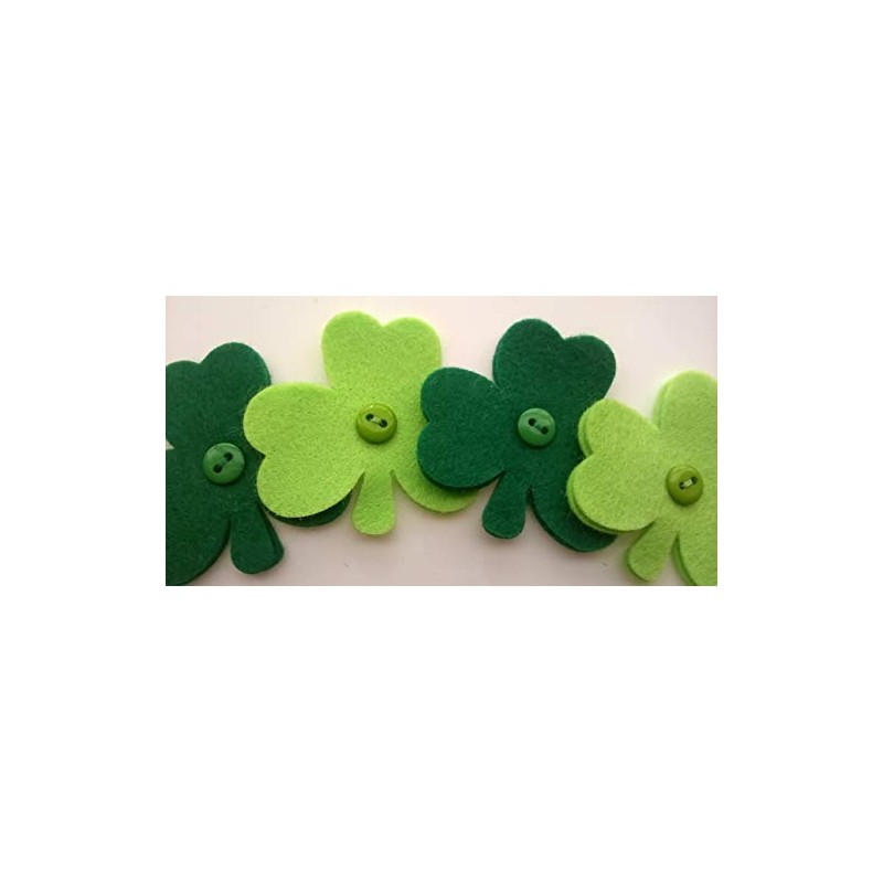 Fab Felt Crafts 6 Green Shamrock Embellishments, Ready to Use