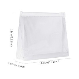 JIAKAI 12pcs Mini Small PVC Transparent Plastic Cosmetic Organizer Bag Pouch With Zipper Closure for Vacation Travel, Bathroom and Organizing Makeup Bag