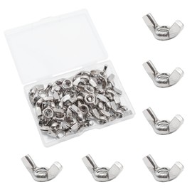 Pine & Linen 35PCS 304 Stainless 5/16-18 Steel Wing Nuts, Hand Twist Butterfly Nuts Tighten Fasteners Parts, Durable Fasteners for Home Improvement Projects/DIY Enthusiasts