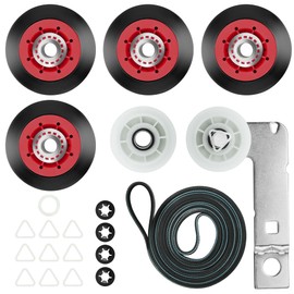 4392067 Dryer Repair Kit and W10837240 Dryer Idler Pulley for Maytag Bravos xl Kenmore Elite Whirlpool Duet Dryer Parts,Includes WPW10314173 Drum Roller,661570v Dryer Belt,279640 Idler Pulley