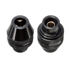 Bestgle 2 pieces 4486 drill chuck without key change for Dremel electric grinder tool 0.4 - 3.4 mm made of metal, black, multitool Dremel