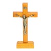 Crucifix Wooden Hand Made Standing Catholic Jesus Crucifix Wall Cross