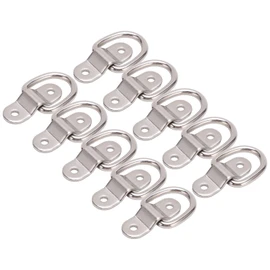Anclaje de amarre en D, 10 anclajes de amarre multifunción de alta resistencia para montaje en superficie anillo en D para un transporte seguro para camión cama para remolque (plata)
