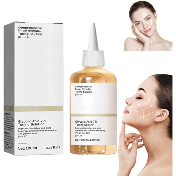 Glycolic Acid 7% Toner, Glycolic Sour 7% Toning,Gently Exfoliates, Smooths