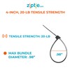 ZipTie.com 4-inch Black Fuel Hose Cable Tie, 20-lb Tensile Strength,