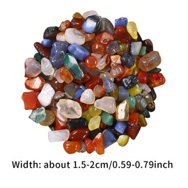 Anwangda Gemstones for Children, Treasure Hunt, Colourful Tumbled Stones, 15 mm - 20 mm Pebbles, Natural Agate Crystal Semi-Precious Stones for Children's Birthday, Treasure Hunt, Decoration, Gemstone