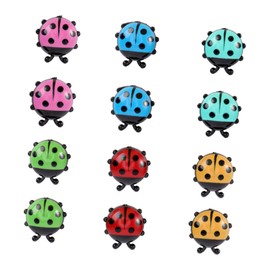 Zerodeko 12Pcs Cute Ladybug Refrigerator Magnets Cartoon Clings for Home Kitchen Decor Strong Adhesion for Office Living Room Decoration