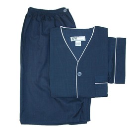 Ten West Apparel Men's Short Sleeve Short Leg Pajama Set, XL, Dark Navy Blue
