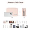 EPEDAL24 Preppy Makeup Bag, Rectangle Double Detachable Cosmetic Organizer, Clear