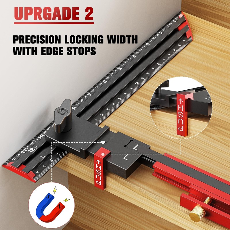 Stair Tread Template Tool, Integrated Solid Aluminum Alloy Stair Tread