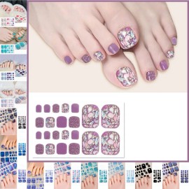 Gel Nails Stickers Pegatinas Para Pie Uñas Múltiples Estilos