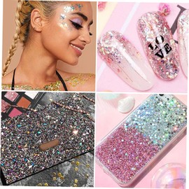 12 Cajas de Gel de Brillo Purpurina Líquida para Rostro y Uñas, Material Seguro y Fácil de Usar Adecuado para Fiesta de Carnaval y Navidad