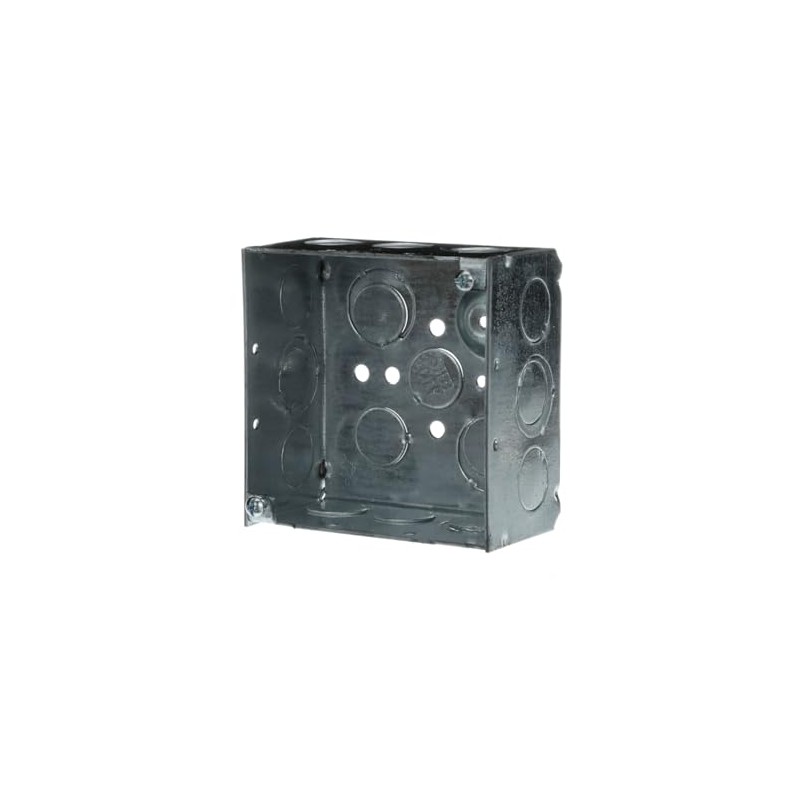 Steel City 52171 1/2&3/4E Pre-Galvanized Steel Square Box with Ground