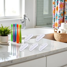 5Pcs White Toothpaste Squeezer, Plastic Toothpaste Tube Squeezer Dispenser, Toothpaste Clips for Saving Toothpaste, Simple and Practical，Bathroom Safety, Aids and Accessories, Toothpaste Squeezer