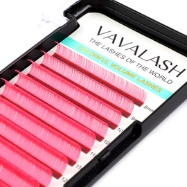 Colored Lash Extensions 0.07mm DD Curl Pink Individual Volume Lashes Extensions 8-15 Mix Length Color Eyelash Extensions for Salon (Pink 0.07-DD, 8-15mm)