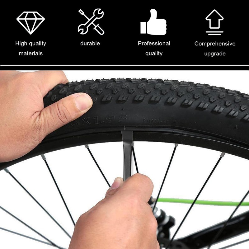 VYIBPDY Bicycle Tyre Lever, 4 Pieces Metal Tyre Levers for
