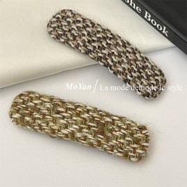 Mini Hair Claw Clip / Classic Hair Clip / Half-Up Claw Clip - New Autumn/Winter Style Free Size / Green Curry Tones 20ea