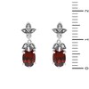 Esse Marcasite Sterling Silver Art Nouveau Garnet & Marcasite Drop