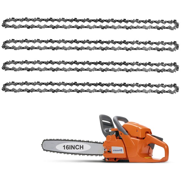 UPROZIL 4 Pack 16 Inch Chainsaw Chain for 16 Inch(40cm)